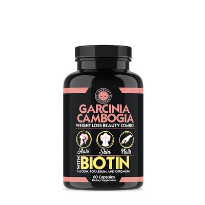 Angry Supplements Garcinia Cambogia with Biotin - 60 Capsules (30 Servings)