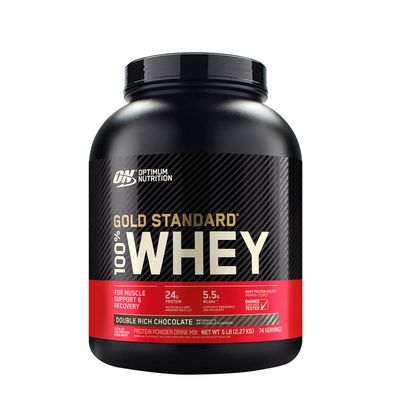Optimum Nutrition Gold Standard 100% Whey Protein - Double Rich Chocolate (74 Servings) - 5 lbs.