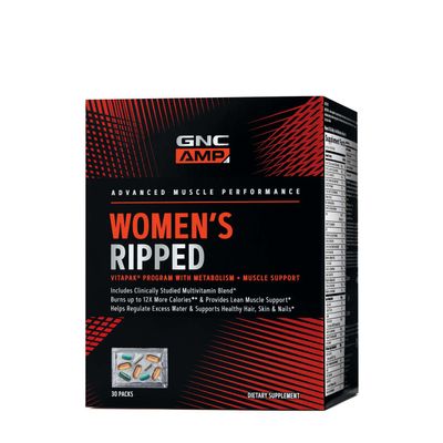GNC AMP Women's Ripped Vitapak Program with Metabolism + Muscle Support - 30 Packs