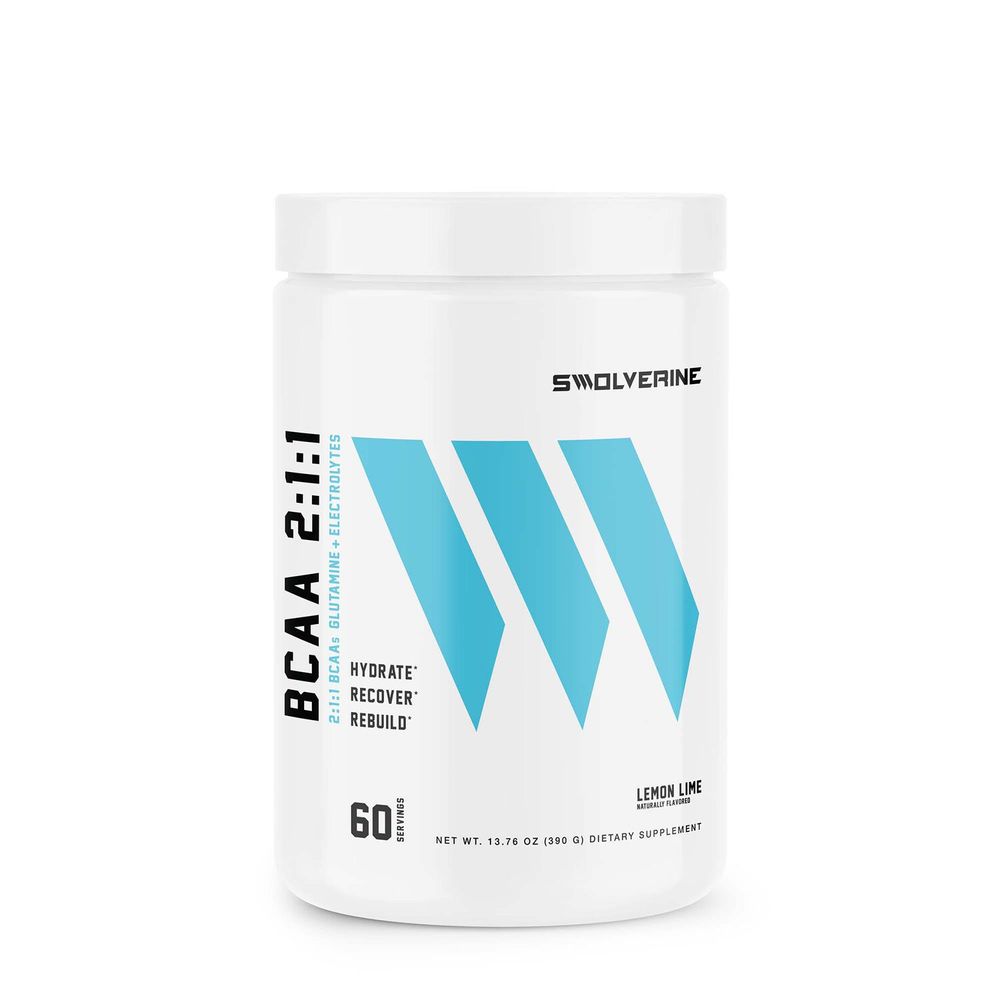 Swolverine Bcaa Supplement- Lemon Lime (60 Servings)