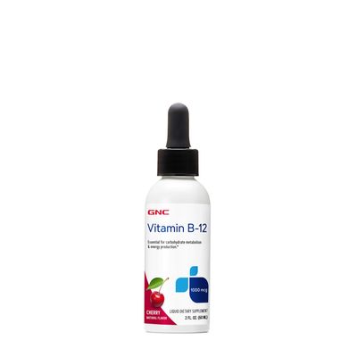 GNC Vitamin B-12 1000 Mcg - Cherry - 2 Fl. Oz