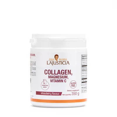 Ana Maria LaJusticia Collagen with Magnesium & Vitamin C Vitamin C - Strawberry Vitamin C - 350G (46 Servings)
