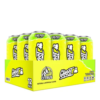 GHOST Energy Drink - Citrus - 16Oz. (12 Cans) - Zero Sugar