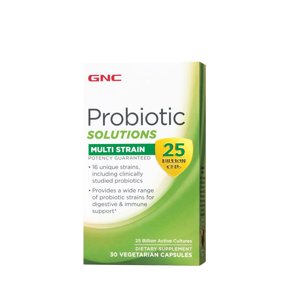 GNC Probiotic Solutions Multi Strain 25 Billion Cfus - 30 Capsules (30 Servings)