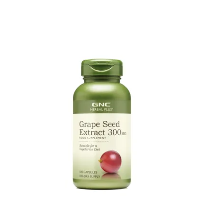 GNC Herbal Plus Grape Seed Extract 300Mg - 100 Capsules (100 Servings)