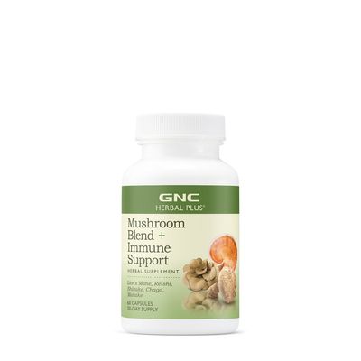 GNC Herbal Plus Mushroom Blend Plus Immune Support - 60 Capsules