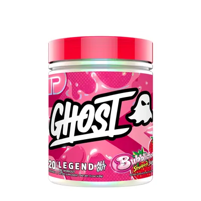 GHOST Legend All Out Pre-Workout - Bubblicious Strawberry Splash - 15.2 Oz