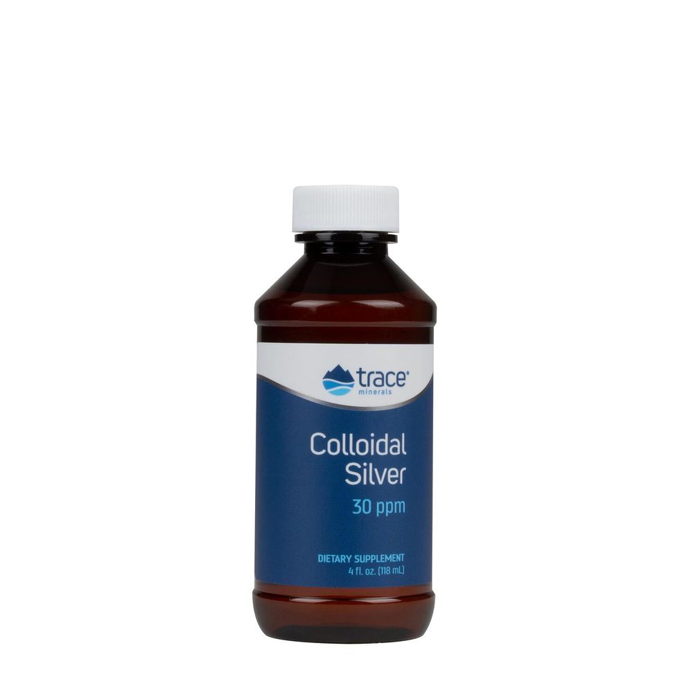 Trace Minerals Colloidal Silver Supplement Vegan - 4 Oz. (24 Servings)