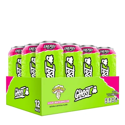 GHOST Energy Drink - Warheads Sour Watermelon - 12 Cans