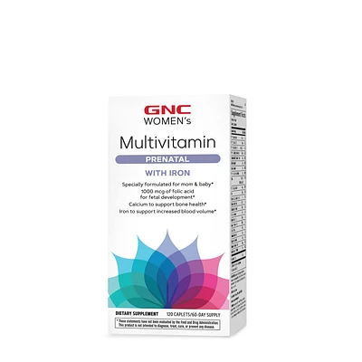 GNC Women's Prenatal Formula with Iron - 120 Caplets (60 Servings)