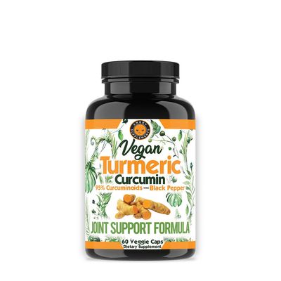 Angry Supplements Vegan Turmeric Vegan - 60 Veggie Capsules (30 Servings)