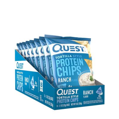 Quest Tortilla Style Protein Chips - Ranch - 8 Bags
