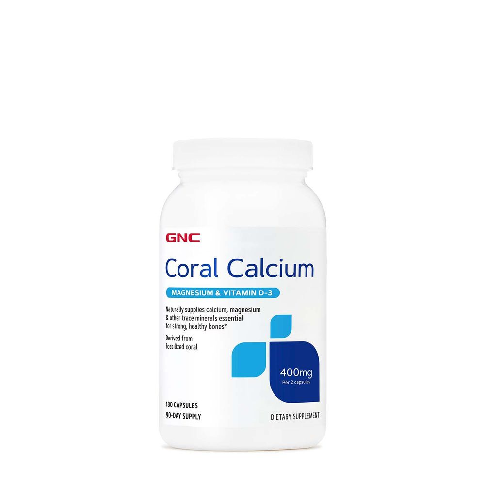 GNC Coral Calcium Healthy - 180 Capsules (90 Servings)