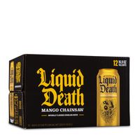 Liquid Death Naturally Flavored Sparkling Water - Mango Chainsaw - 16.9Oz. (12 Cans)