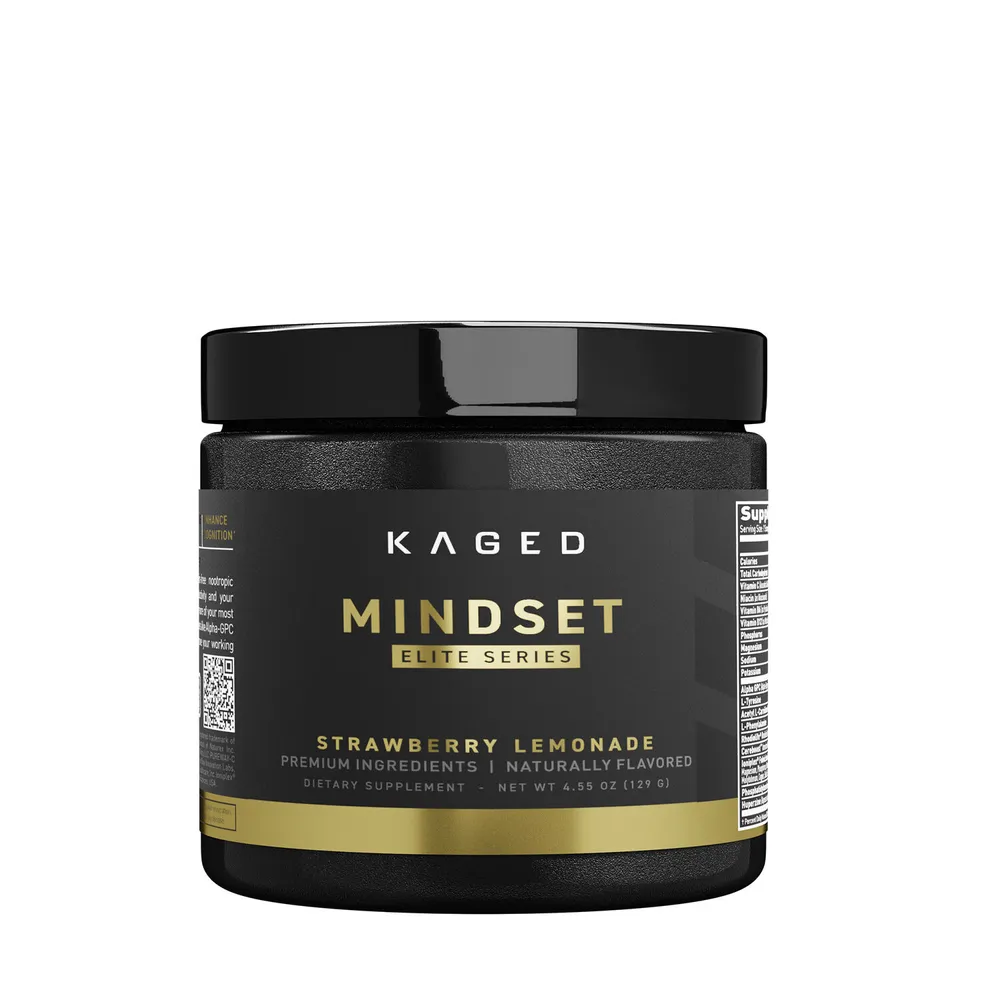KAGED Mindset Elite Series No Stim Vegan - Strawberry Lemonade Vegan - 4.55 Oz. (30 Servings)