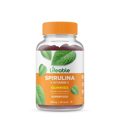 Lifeable Spirulina + Vitamin C Gummies - Mint - 60 Gummies