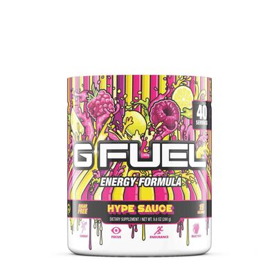 G FUEL Hype Sauce - Raspberry Lemonade 40 Servings Powdered Energy Formula Tub