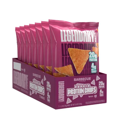 Legendary Foods Popped Protein Chips - Barbeque - 7 Bag