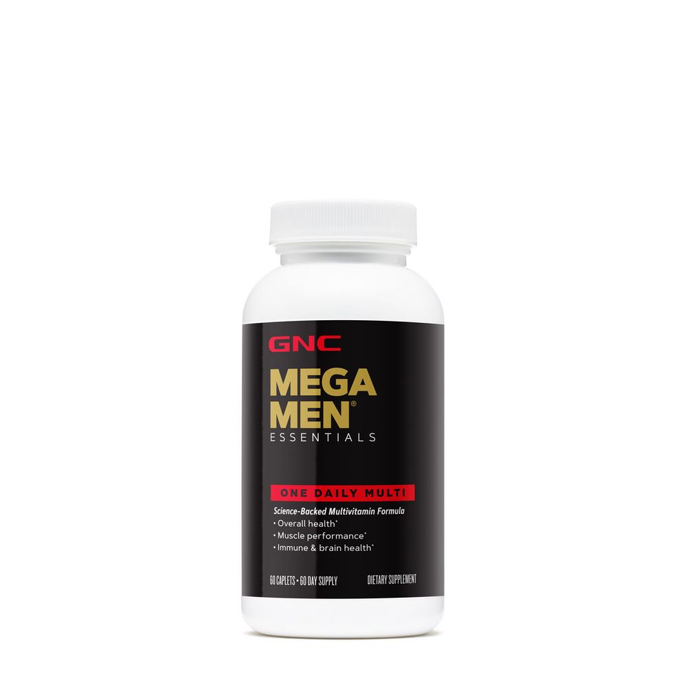 GNC Mega Men One Daily Multivitamin Healthy - 60 Caplets (60 Servings)