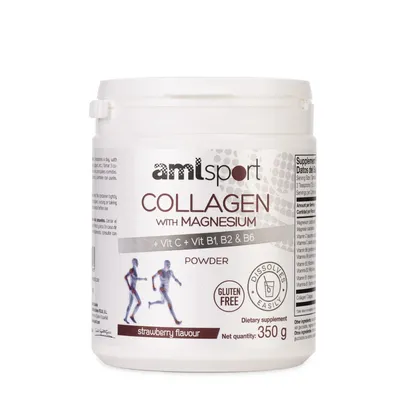 Ana Maria LaJusticia Collagen with Magnesium & Vitamin C & B Vitamin C - Strawberry Vitamin C - 350G (46 Servings)