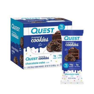 Quest Frosted Cookies - Chocolate Cake - 16 Cookies