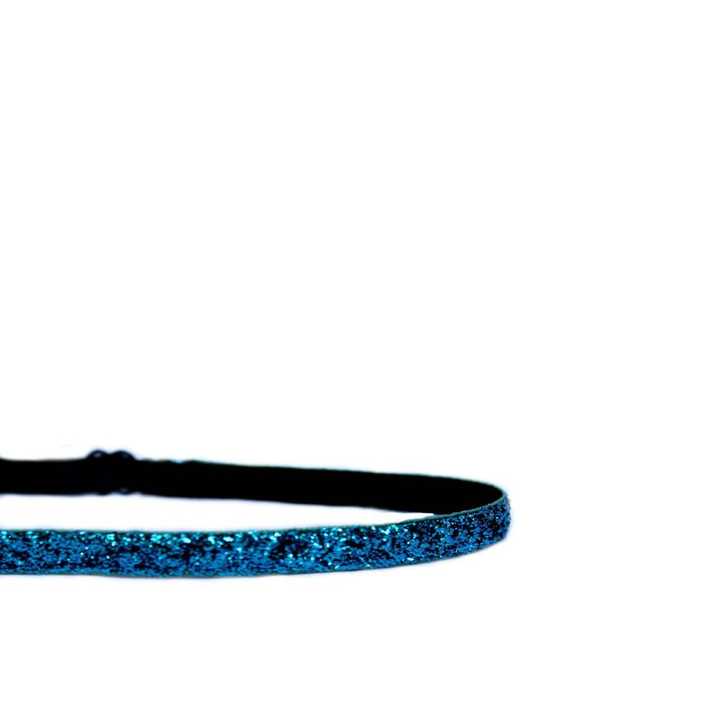 Mavi Bandz Sparkler Adjustable Thin Headband - Dark Turquoise Sparkle - 1 Item