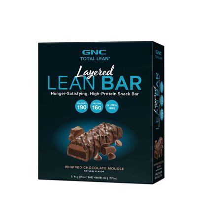 GNC Total Lean Layered Lean Bar - Whipped Chocolate Mousse - 5 Bars - 5 Barss