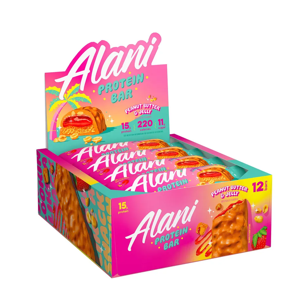 Alani Nu Protein Bar - Peanut Butter and Jelly (12 Bars)