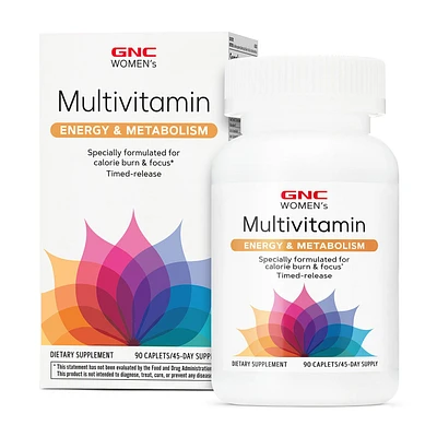 GNC Women's Energy & Metabolism Multivitamin Healthy - 90 Caplets (45 Servings)