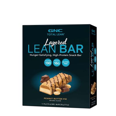 GNC Total Lean Layered Lean Bar - Peanut Butter Pie - 5 Bars - 5 Barss