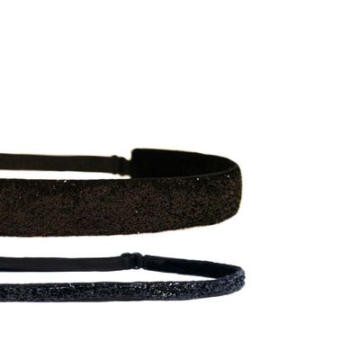 Mavi Bandz 2 Pack Sparkler Adjustable Headbands - Black Sparkle - 1 Item