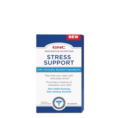 GNC Preventive Nutrition Stress Support Healthy - 90 Caplets (30 Servings)