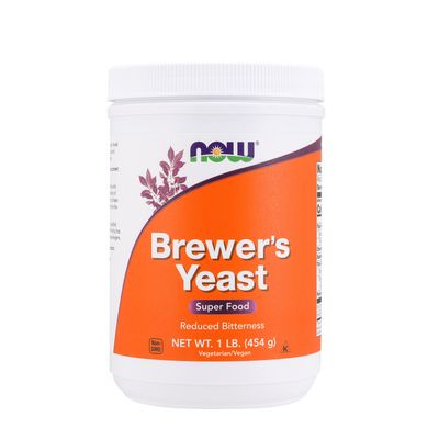 NOW Brewer's Yeast - Reduced Bitterness - 1 Lb (28 Servings) - 1 lbs.