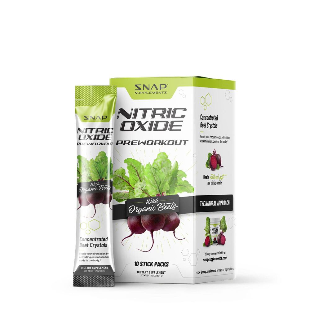 SNAP Supplements Nitric Oxide Pre-Workout Stick Packs - 10 Sticks