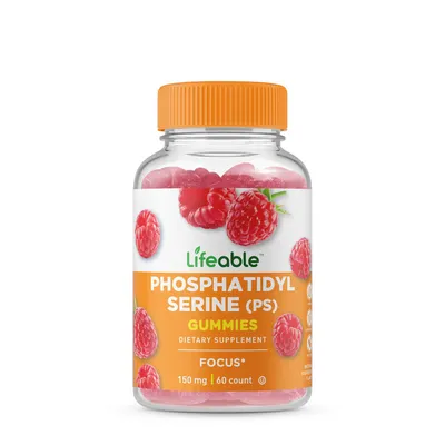Lifeable Phosphatidylserine (Ps) Gummies Vegan - Raspberry Vegan - 60 Count (20 Servings) Vegan - 60 Gummies