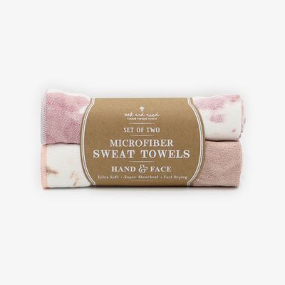 Oak and Reed Sweat Towels - Rose/blush Tiedye - Set Of 2 - 2 Towels