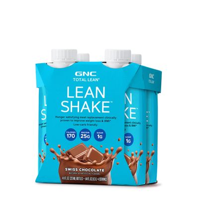 GNC Total Lean Lean Shake - Swiss Chocolate - 4 Bottles