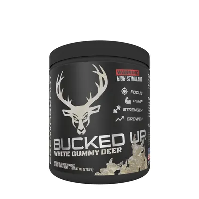 Bucked Up High Stimulant Pre-Workout - White Gummy Deer (30 Servings)