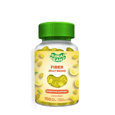 Human Beanz Fiber Jelly Beans - Lemon Blast - 150 Jelly Beans (30 Servings) - 40 Servings