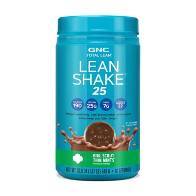 GNC Total Lean Lean Shake 25 Healthy - Girl Scout Thin Mints Healthy - 16 Servings