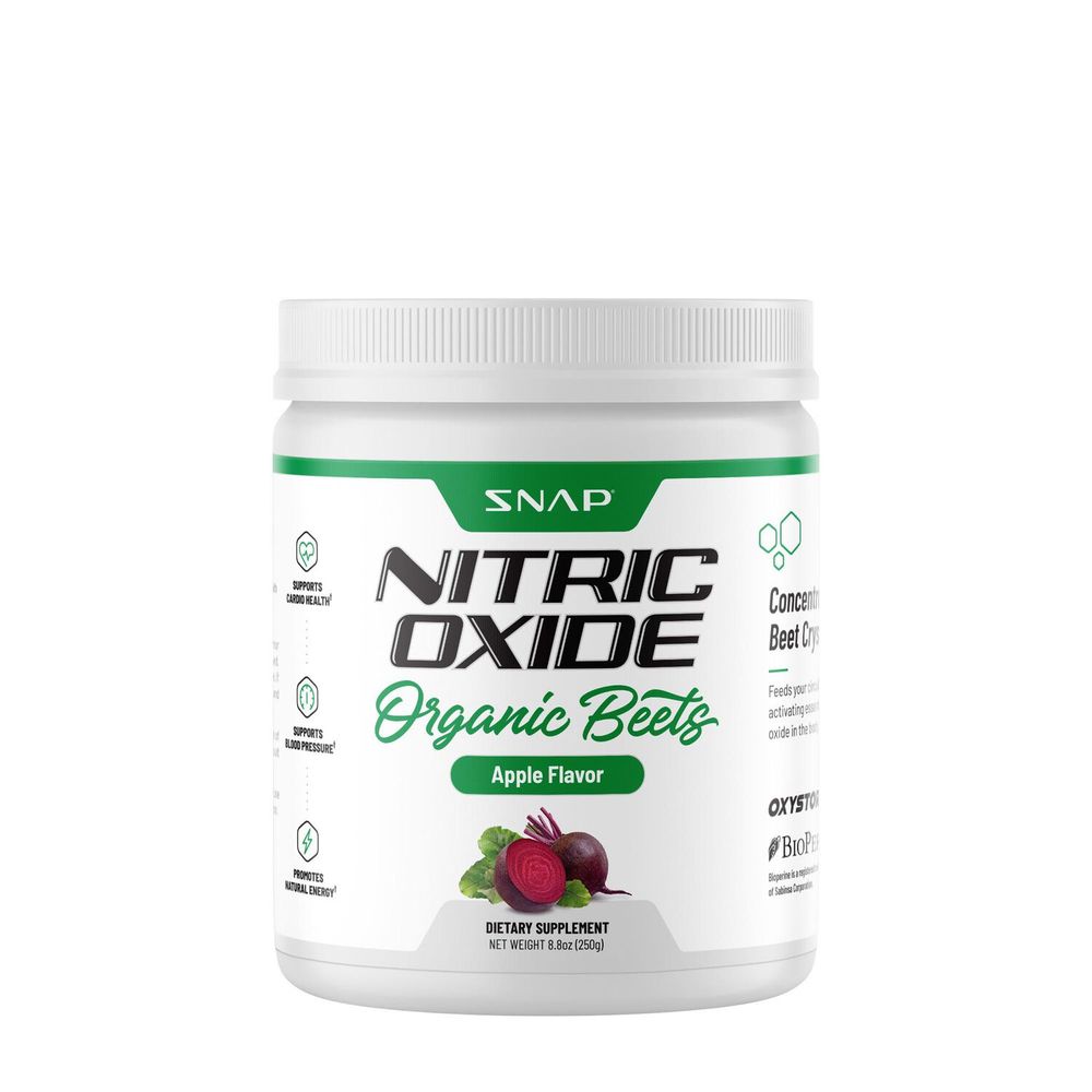 SNAP Supplements Nitric Oxide Organic Beets Vegan - Apple (30 Servings) Vegan - 8.8 fl. Oz