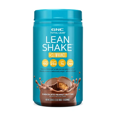 GNC Total Lean Shake + Slimvance Caffeine Free Healthy - Chocolate Peanut Butter (20 Servings) 2.3 lbs.