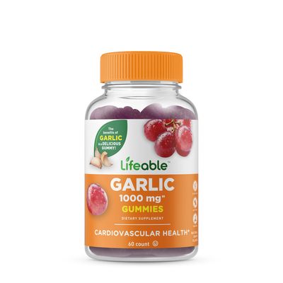 Lifeable Garlic Gummies 1000Mg - Grape - 60 Count (30 Servings) - 60 Gummies