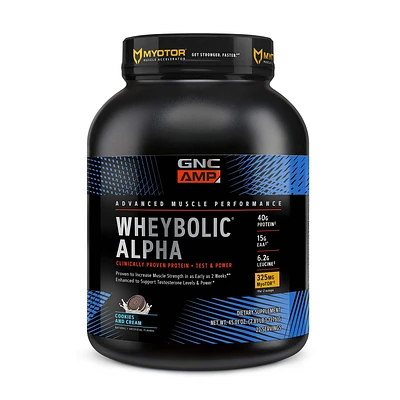 GNC AMP Whey Proteinbolic Alpha with Myotor- Cookies and Cream (22 Servings)