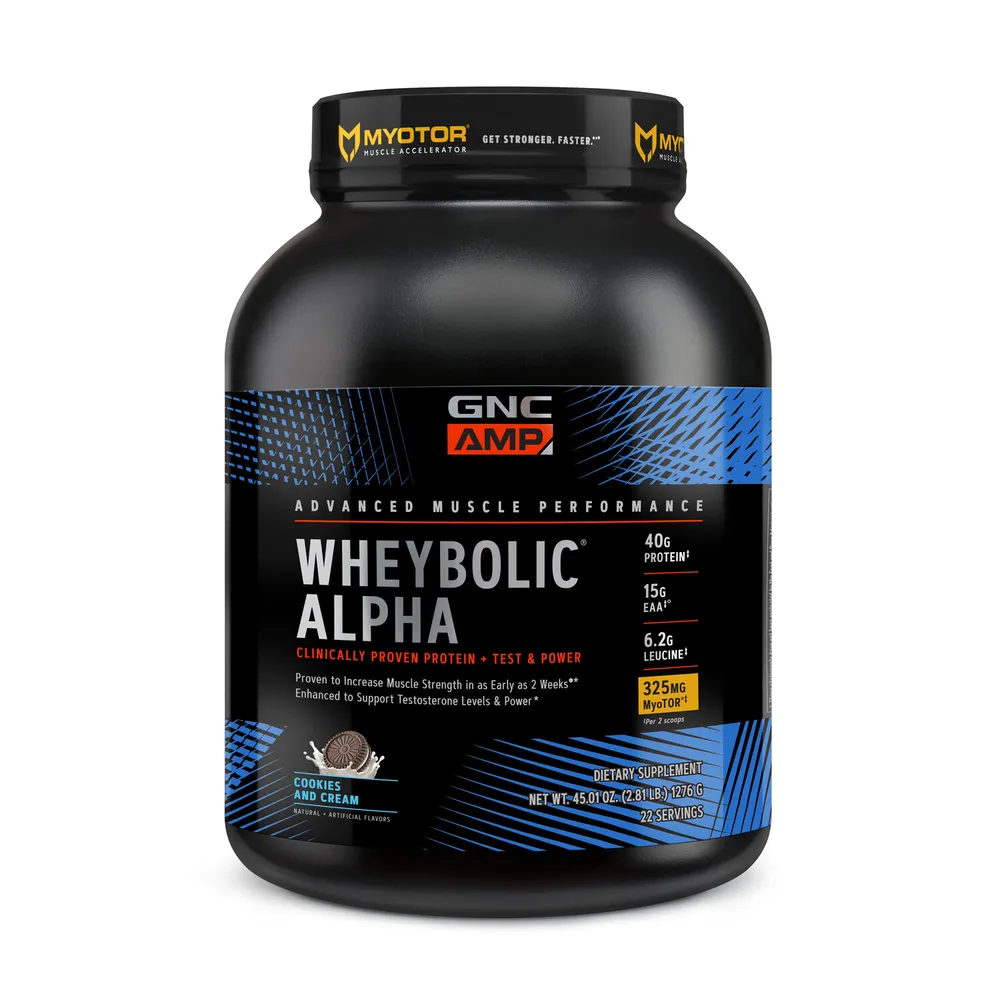 GNC AMP Wheybolic Alpha with Myotor- Cookies and Cream - 22 Servings