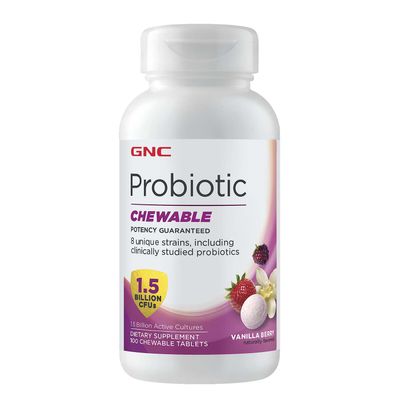 GNC Probiotic Chewable 1.5 Billion Cfus - 100 Tablets (100 Servings)