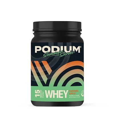 PODIUM Whey Protein Powder - Caramel Apple (15 Servings)
