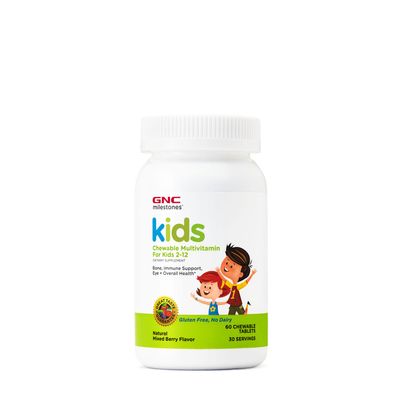GNC milestones Kids Chewable Multivitamin for Kids 2-12 - 60 Chewable Tablets