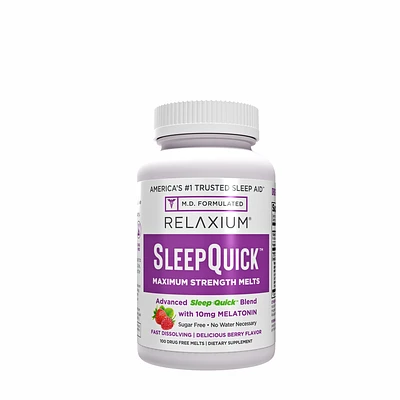 Relaxium Sleepquick Max Strength Melts Vegan - Berry Vegan - 100 Melts (100 Servings)