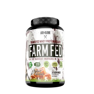 Axe & Sledge Supplements Farm Fed Whey Protein Isolate - Salted Caramel - 29.63 Oz